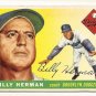1955 Topps baseball card #19 Billy Herman VG/EX Brooklyn Dodgers