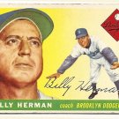 1955 Topps baseball card #19 (B) Billy Herman VG Brooklyn Dodgers