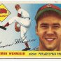 1955 Topps baseball card #29 Herman Wehmeier G/VG Philadelphia Phillies