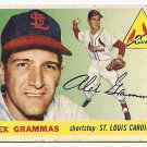 1955 Topps baseball card #21 Alex Grammas good St. Louis Cardinals