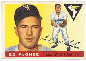 1955 Topps baseball card #32 Ed McGhee VG Chicago White Sox