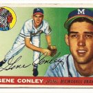1955 Topps baseball card #81 (B) Gene Conley Good Milwaukee Braves