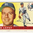 1955 Topps baseball card #109 Ed Eddie Lopat good New York Yankees