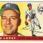 1955 Topps baseball card #109 (B) Ed Eddie Lopat G/VG New York Yankees