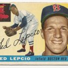 1955 Topps baseball card #128 Ted Lepcio VG Boston Red Sox