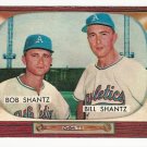 1955 Bowman baseball card #139 Bobby & Billy Shantz NM