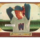 1955 Bowman baseball card #105 (B) Johnny Schmitz EX/NM