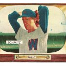 1955 Bowman baseball card #105 (D) Johnny Schmitz EX