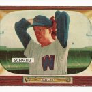 1955 Bowman baseball card #105 (F) Johnny Schmitz EX