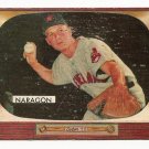 1955 Bowman baseball card #129 Hal Naragon good (back has paper scuff)