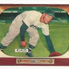 1955 Bowman baseball card #150 (B) Bill Klaus EX