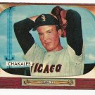 1955 Bowman baseball card #148 (B) Bob Chakales EX (light printing ridge (not crease))