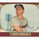 1955 Bowman baseball card #203 (B) Steve Gromek NM/M back side off center