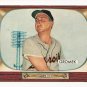 1955 Bowman baseball card #203 (B) Steve Gromek NM/M back side off center