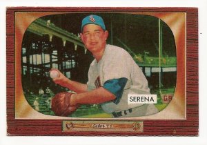 1955 Bowman baseball card #233 Bill Serena EX