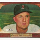 1955 Bowman baseball card #256 (B) Owen Friend EX (rough cut edges)