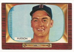1955 Bowman baseball card #318 (B) Sid Hudson EX