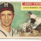 1956 Topps baseball card #312 Andy Pafko EX- Milwaukee Braves