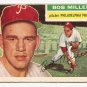 1956 Topps baseball card #334 Bob Miller VG/EX Philadelphia Phillies