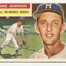 1956 Topps baseball card #294 Ernie Johnson VG/EX Milwaukee Braves