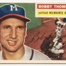 1956 Topps baseball card #257 Bobby Thompson EX Milwaukee Braves