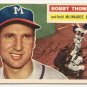 1956 Topps baseball card #257 Bobby Thompson EX Milwaukee Braves