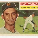 1956 Topps baseball card #264 Ray Monzant Vg New York Giants