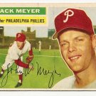 1956 Topps baseball card #269 Jack Meyer VG (several light creases) Philadelphia Phillies