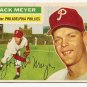 1956 Topps baseball card #269 Jack Meyer VG (several light creases) Philadelphia Phillies