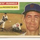 1956 Topps baseball card #234 Pete Runnels VG+ Washington Nationals