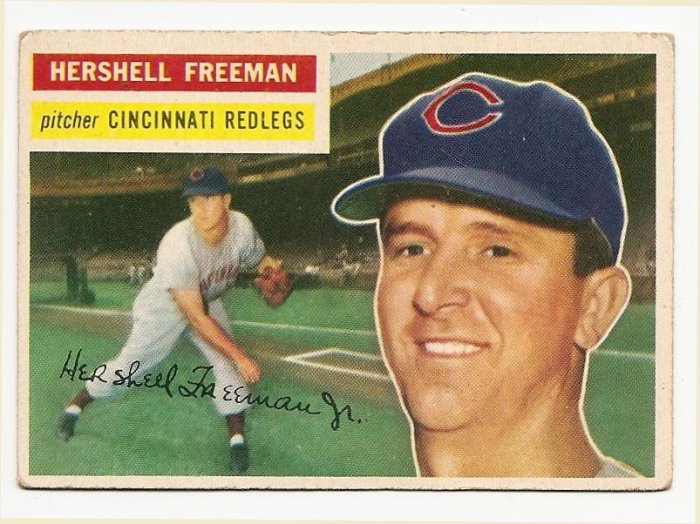 1956 Topps baseball card 242 Hershall Freeman VG Cincinnati reds