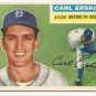 1956 Topps baseball card #233 (D) Carl Erskine NM/M Brooklyn Dodgers