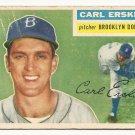 1956 Topps baseball card #233 (F) Carl Erskine F/G Brooklyn Dodgers
