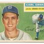 1956 Topps baseball card #233 (F) Carl Erskine F/G Brooklyn Dodgers