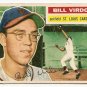 1956 Topps baseball card #170 Bill Virdon VG St. Louis Cardinals