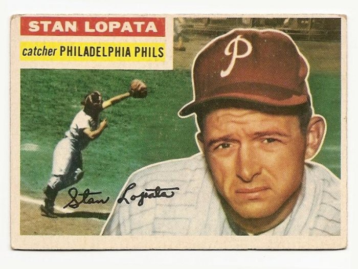 1956 Topps baseball card #183 Stan Lopata VG Philadelphia Phillies