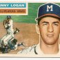 1956 Topps baseball card #136 Johnny Logan EX Milwaukee Braves