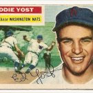 1956 Topps baseball card #128 Eddie Yost good washington Nationals