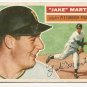 1956 Topps baseball card #129 Jake Martin VG Pittsburgh Pirates