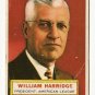 1956 Topps baseball card #1 William Harridge VG (corner crease) President - American league