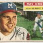 1956 Topps baseball card #76 Ray Crone G- Milwaukee Braves