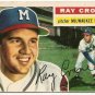 1956 Topps baseball card #76 (B) Ray Crone G Milwaukee Braves