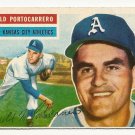 1956 Topps baseball card #53 Arnold Portocarrero NM Kansas City A's
