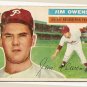 1956 Topps baseball card #114 Jim Owens G/VG Philadelphia Phillies