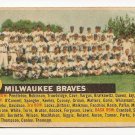 1956 Topps baseball card #95 Milwaukee Braves team - good