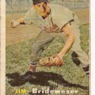 1957 Topps baseball card #382 Jim Bridweser - fair (writing on back)
