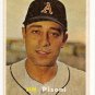 1957 Topps baseball card #402 Jim Pisoni EX-