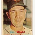 1957 Topps baseball card #340 Bill Wight - good