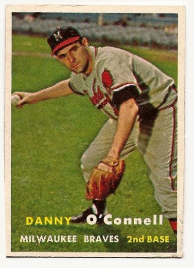 1957 Topps baseball card #271 Danny O'Connell VG