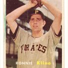 1957 Topps baseball card #256 Ronnie Kline VG